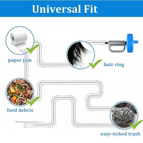 Plumbing Snake Drain Auger, 5M Snake Drain Hair Removal Tool with Stainless Steel Cleaner for Bathtub Drain, Sink, Kitchen and Shower - Toytexx Plumbing Snake Drain Auger, 5M Snake Drain Hair Removal Tool with Stainless Steel Cleaner for Bathtub Drain, Sink, Kitchen and Shower - Toytexx